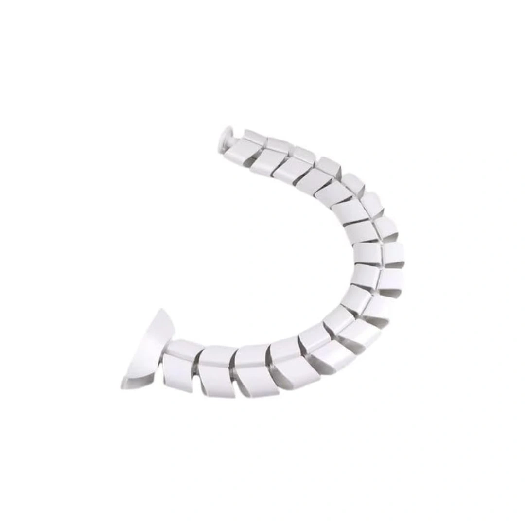 75cm Desk Cable Management Snake White – ABS Oval Office Table Wire Organizer
