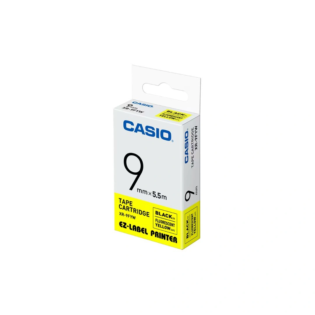 Casio XR-9YW1 9mm Black on Yellow Label Tape