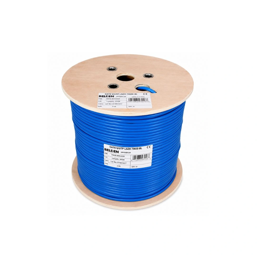 Belden 7965E Cat6 4 Pair 23AWG UTP Ethernet Cable 305M Blue