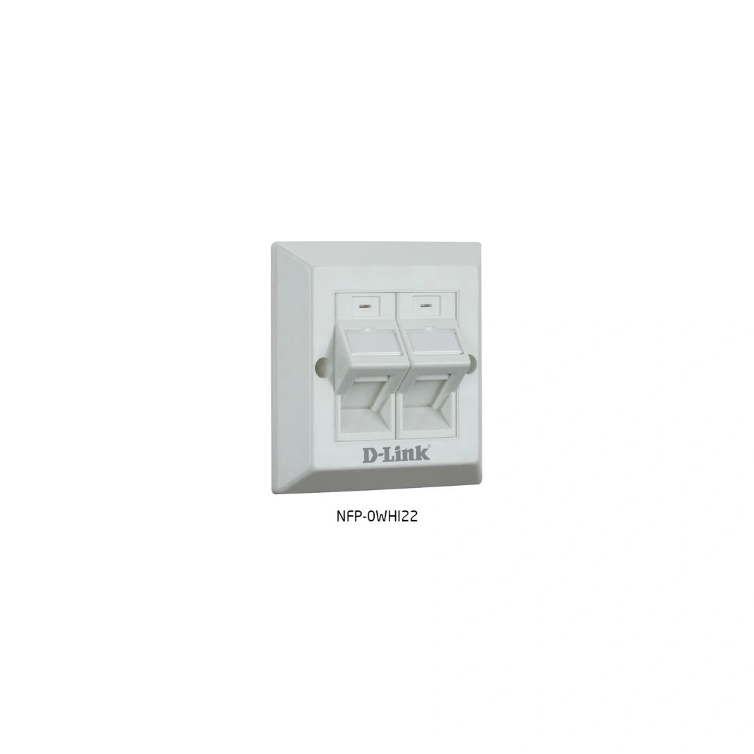 D-Link Dual Angular Faceplate 86×86mm (NFP-0WHI22)