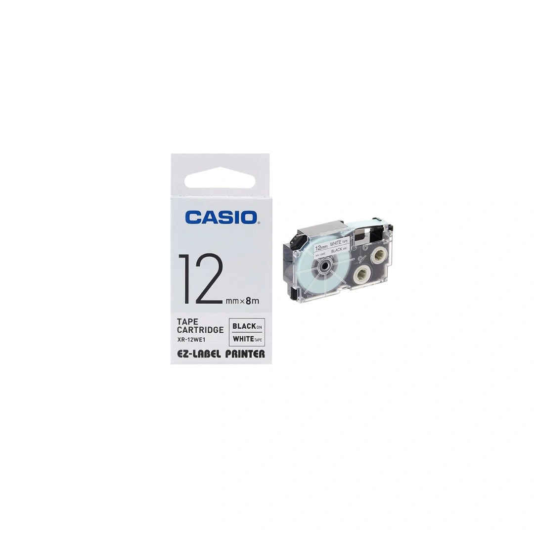 Casio XR-12WE1 12mm Label Tape for KL-820