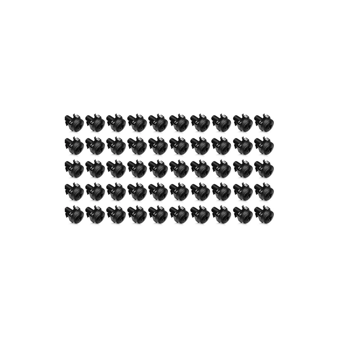 DKURVE M6 Cage Nut & Rack Screw Kit – 100 Pack Black