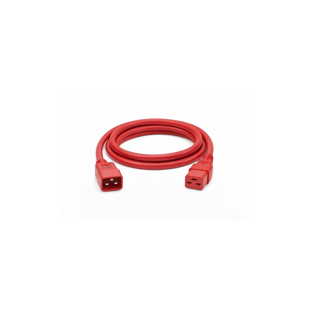 DKURVE® C19 to C20 Server Power Cable – 1.5mm² 16A  -3m Red/Blue